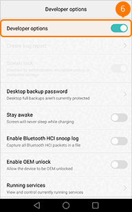 Turn on Developer options on Huawei P9