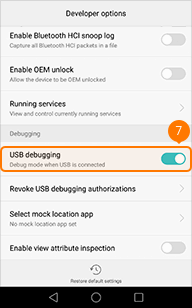 Turn on USB debugging on Huawei P9