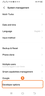 Tap Developer options on iQOO phone