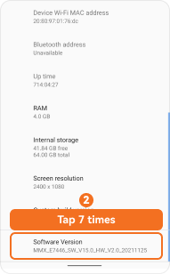 Tap Software Version 7 times on Micromax phone