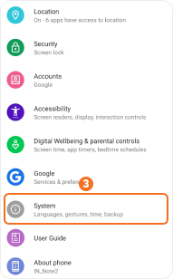Tap System on Micromax phone