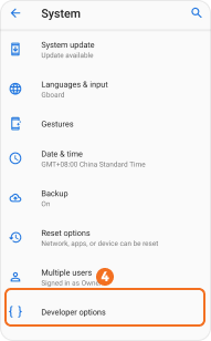 Tap Developer options on Micromax phone