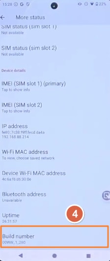Tap Build number 7 times on Nokia or HMD phone