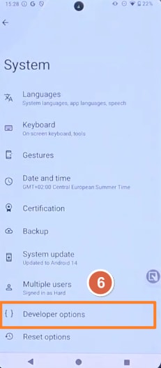 Turn on Use Developer options on Nokia or HMD phone