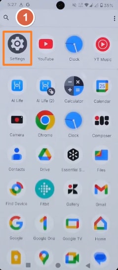 Open Settings on your Nothing Phone
