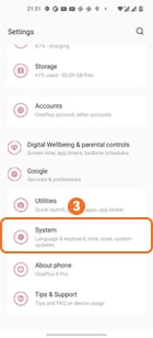 Tap System on OnePlus OxygenOS