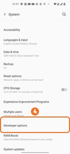 Tap Developer options on OnePlus OxygenOS