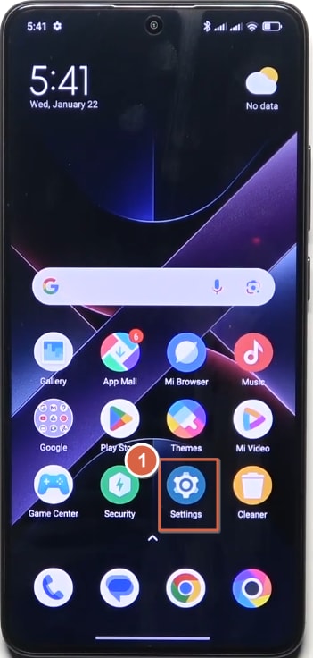 Open Settings on POCO phone