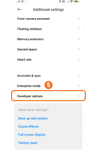 Tap Developer options on Xiaomi HyperOS