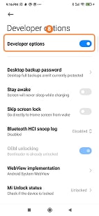 Turn on Developer options on Xiaomi MIUI