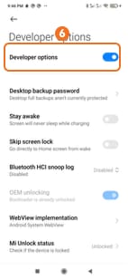 Turn on Developer options on Redmi phone
