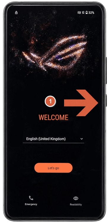 Power off your ASUS phone.