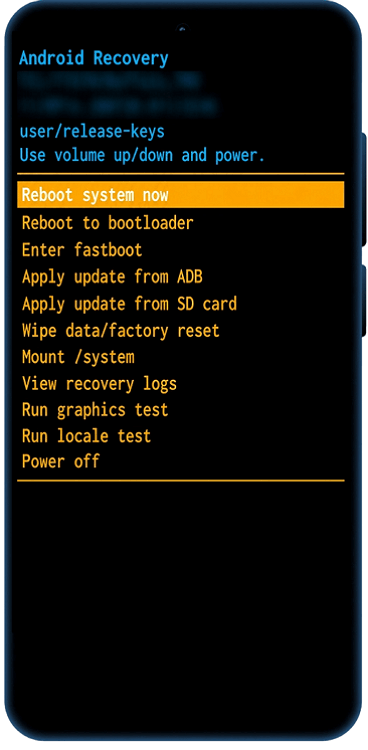 Wait for the motorola recovery mode menu