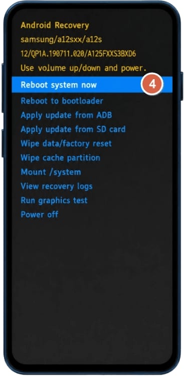 enter the samsung recovery mode menu