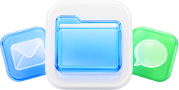 messages, mail, and files