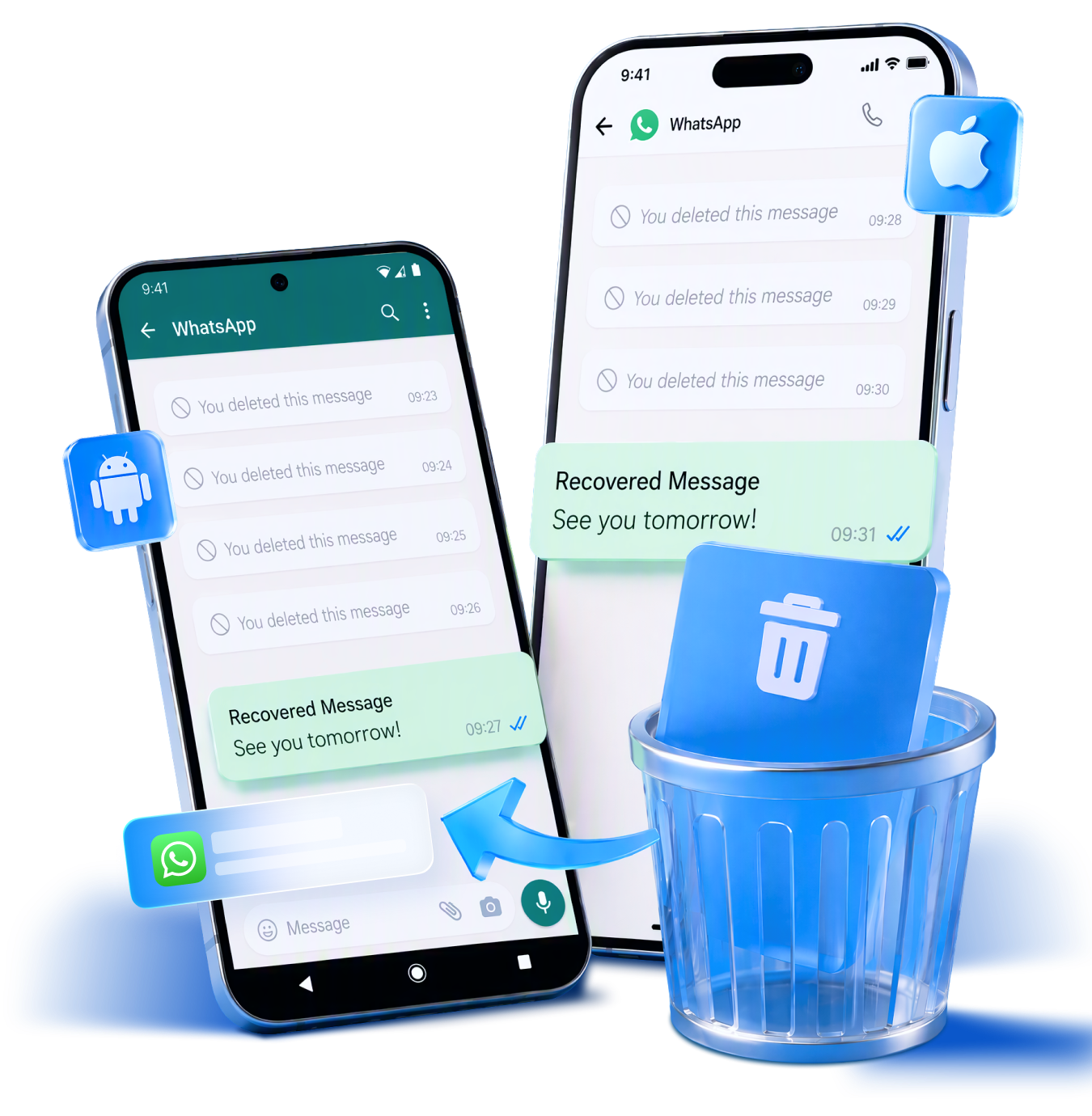 WhatsApp message recovery