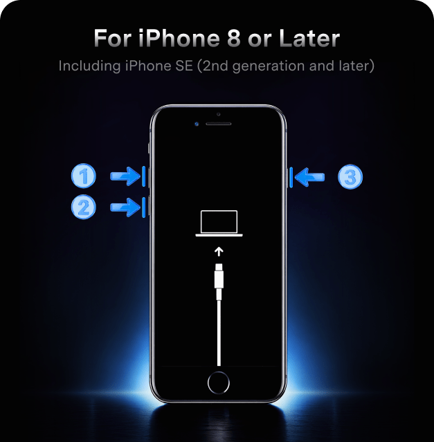 enter iphone recovery mode for iPhone 8 or later
