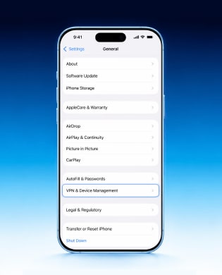 Tap VPN & Device Management