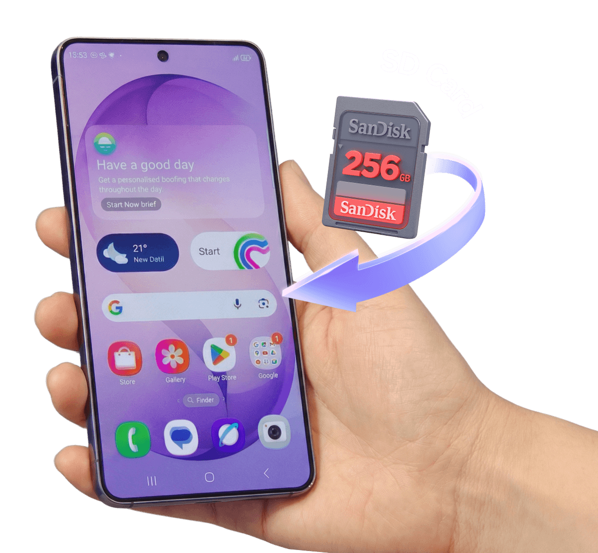 Transfer to Samsung S26 via SD Card