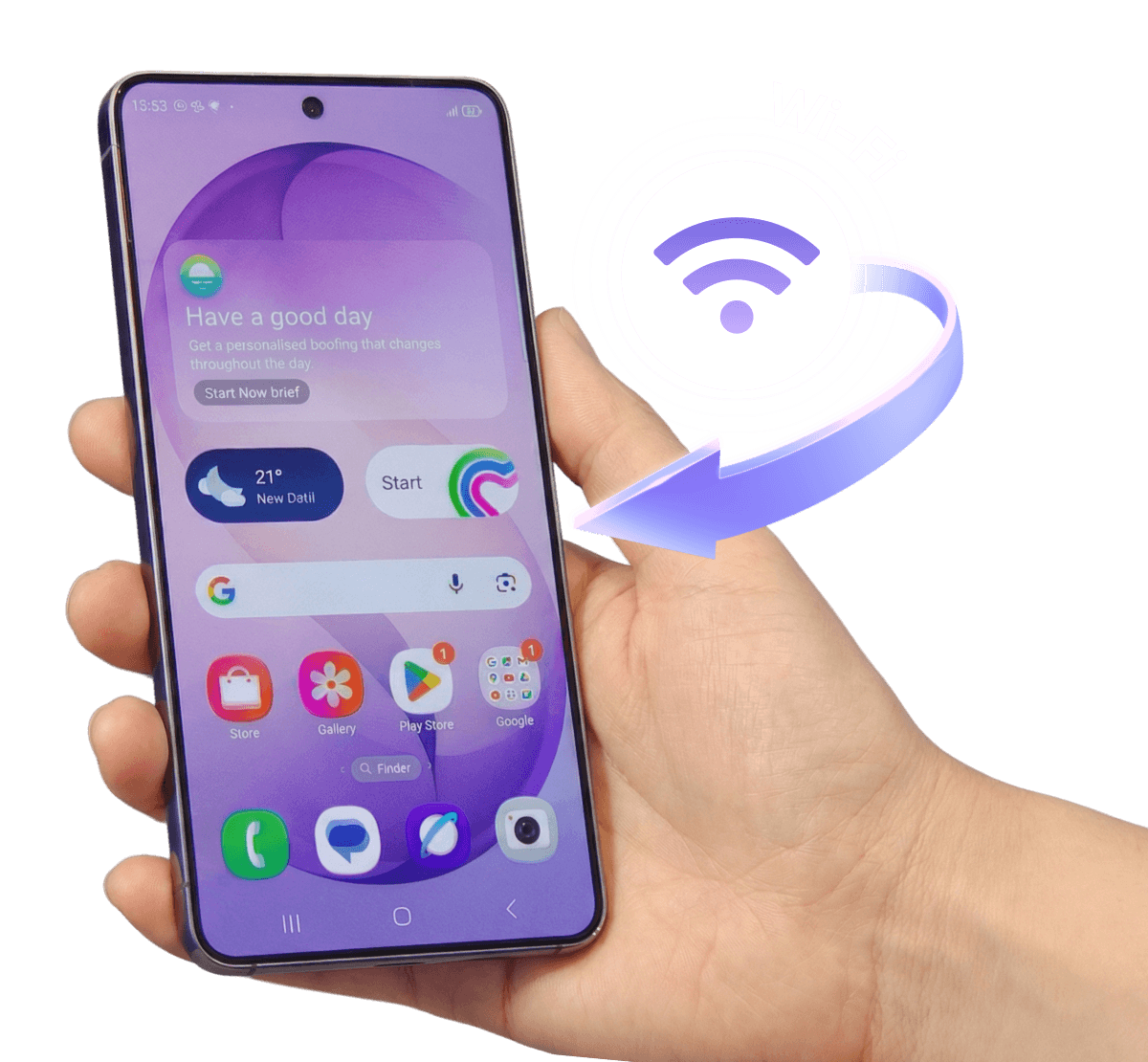 Transfer vers Samsung S26 via Wi-Fi