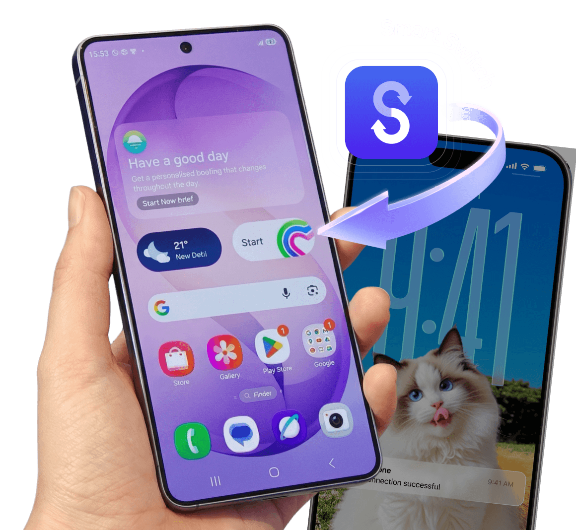 Transfer to Samsung S26 via Smart Switch