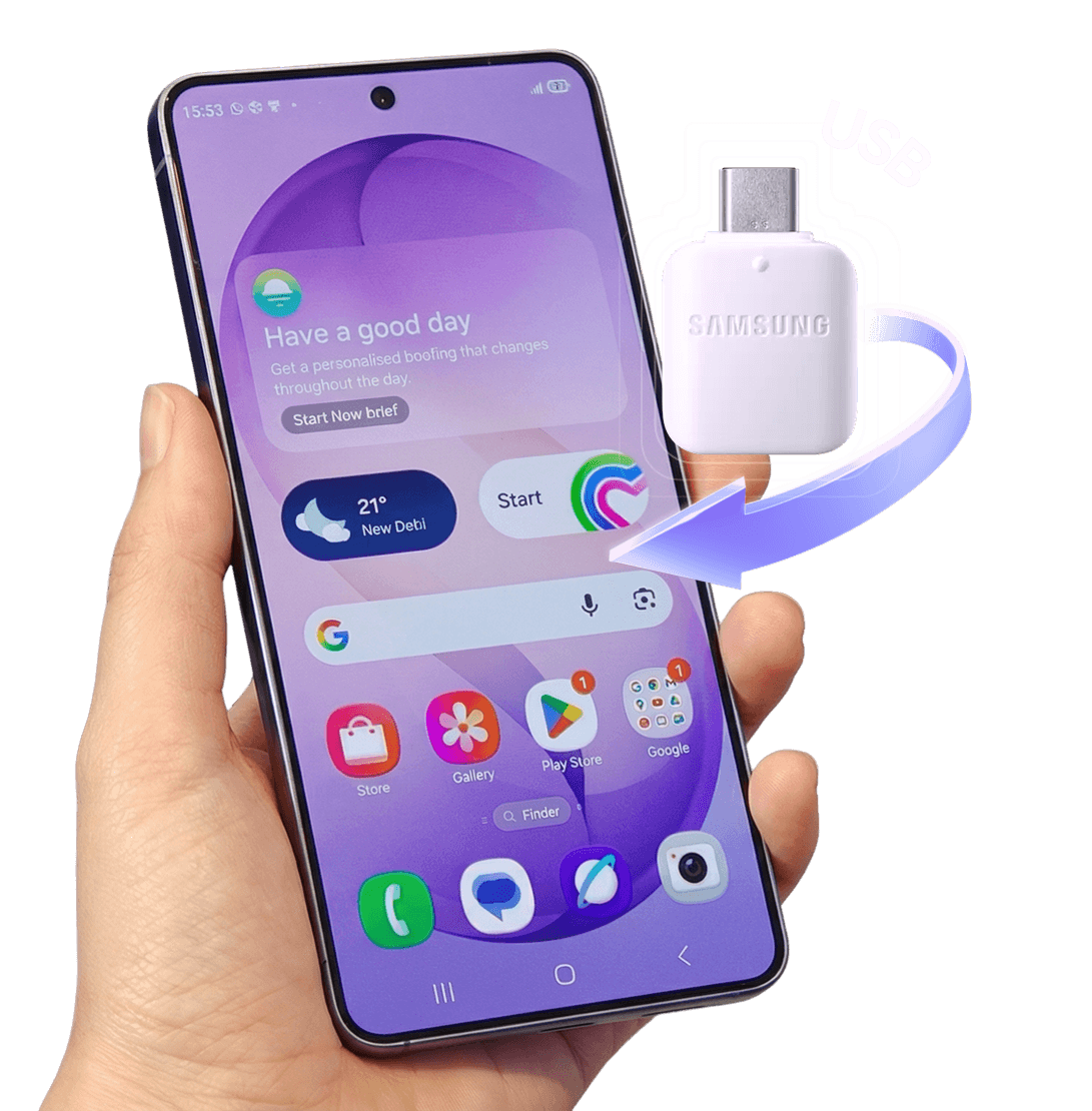 Transfer to Samsung S26 via USB