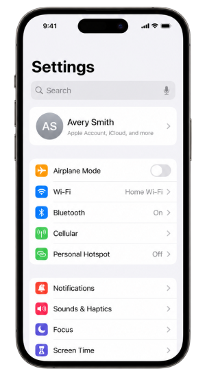 Open Settings