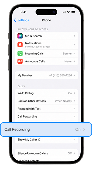Tap Call Recording