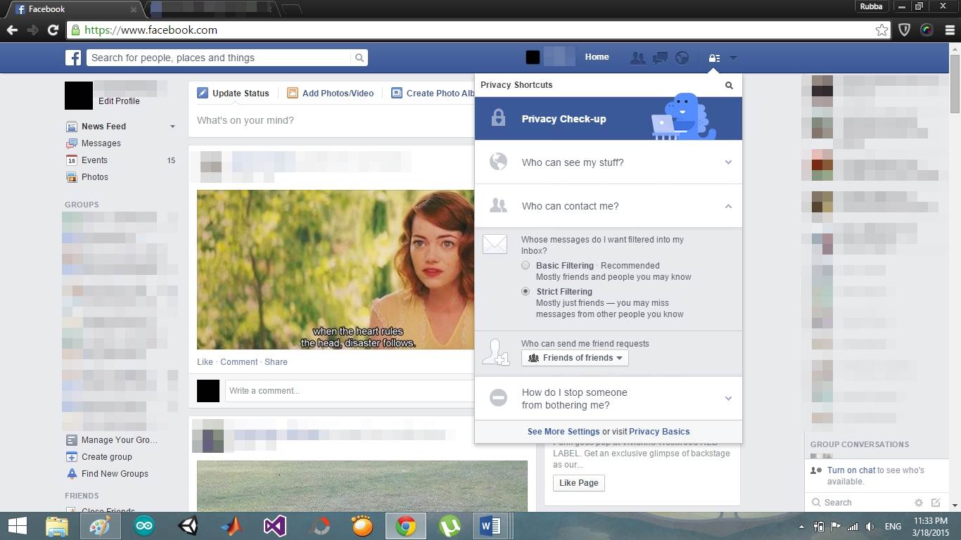 Come Bloccare e Disattivare i Messaggi di Facebook