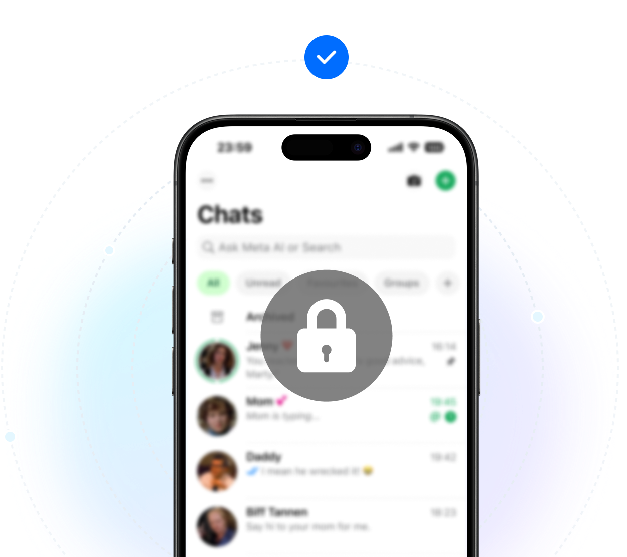 Saved WhatsApp password recovery preview