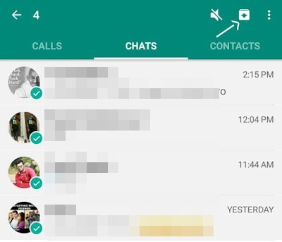 How hide chat in whatsapp