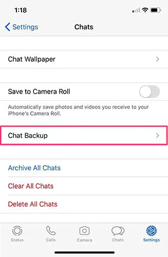 chat backup