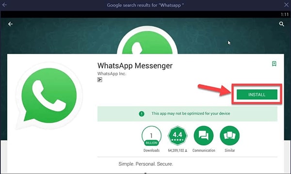 install WhatsApp