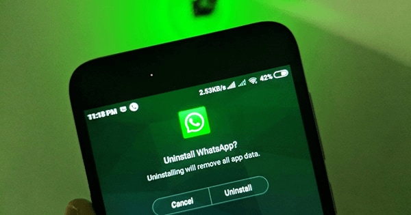 uninstall WhatsApp from your phone