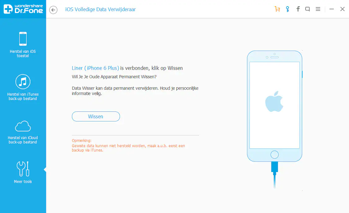 fabriek reset iPhone zonder itunes