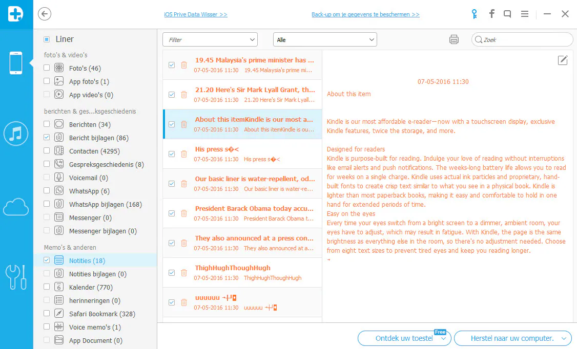 Herstel notities vanuit icloud backup