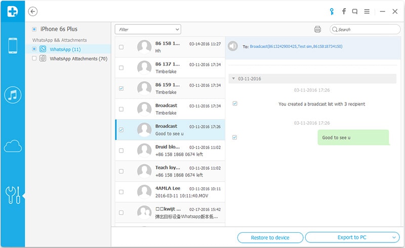 backup whatsapp messages-restore and export whatsapp messages