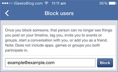 block people in facebook