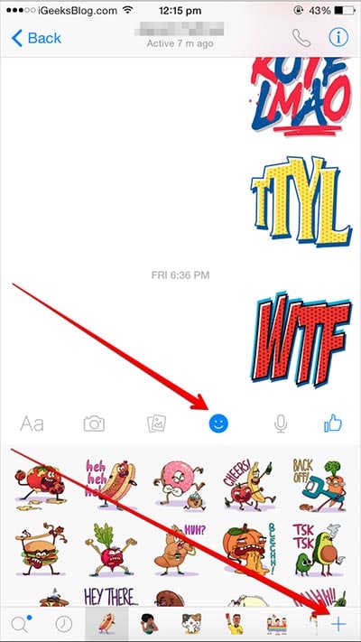 add facebook messenger stickers in imessage