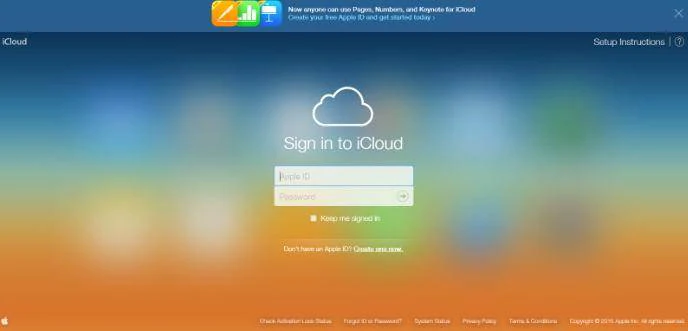 Access iCloud via iCloud.com