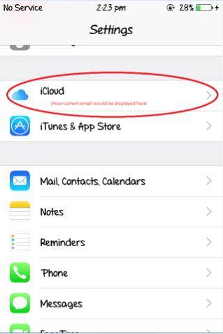 step 2 to change iCloud email address