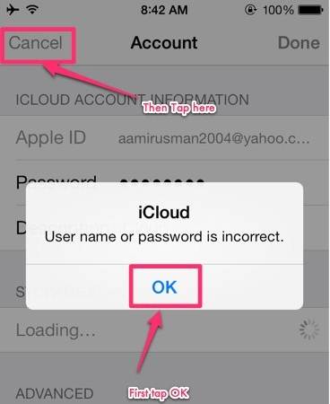 enter username and password