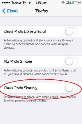 setup and use iCloud photo sharing