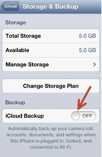 enable iCloud backup on iPhone