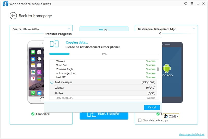 transfer data from iPhone to Samsung