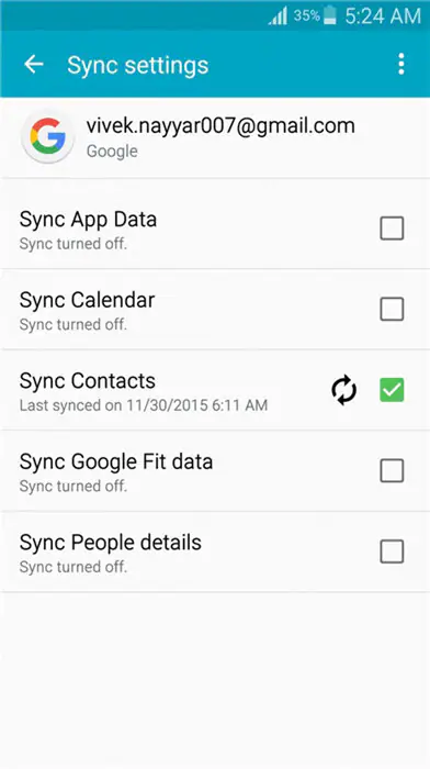 backup android contacts