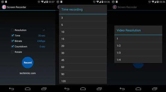 Screen Recorder voor Android KitKat: