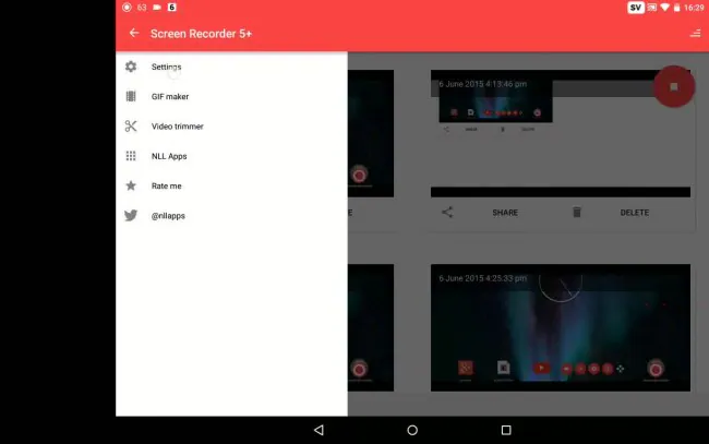 screen recorder voor Android