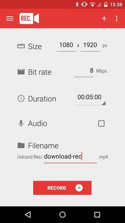 ndroid record screen
