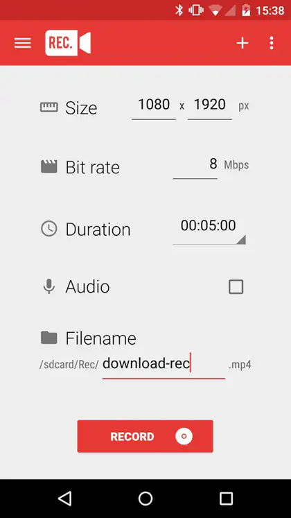 ndroid record screen